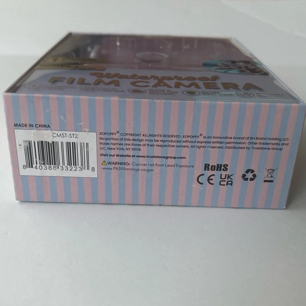 Poppy Lavender And Pink Waterproof Film Camera With Black & White Film Included